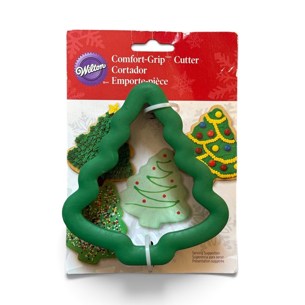 Wilton Christmas Tree Comfort Grip Cookie Cutter Green Stainless Steel 2310-604